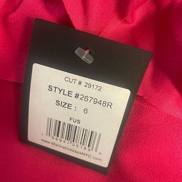 Marina Ruffle Off shoulder Dress Fuschia NWT New various sizes - Picture 8 of 11